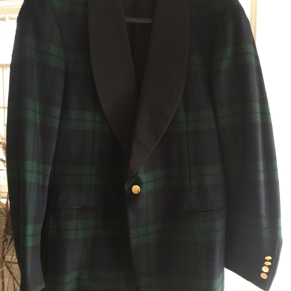 Polo Ralph Lauren black watch plaid wool jacket